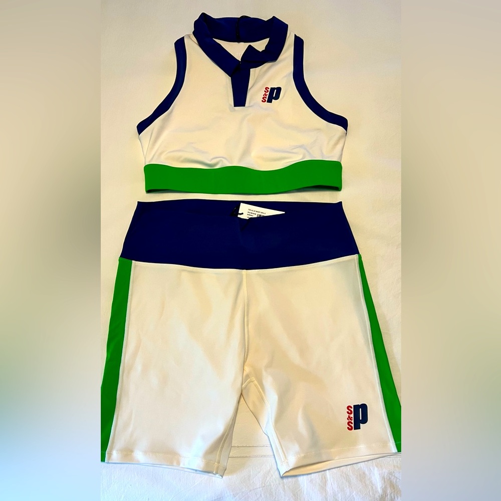 Prince x Solid & Striped Workout Set - L top, XL shorts